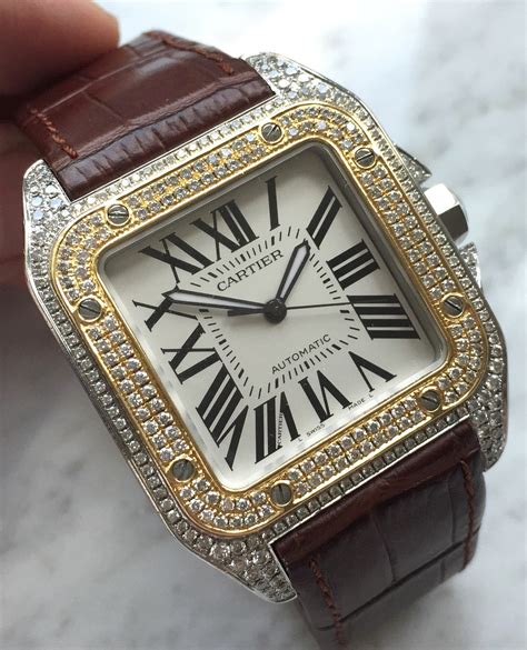 cartier santos.medium|cartier santos 100 xl diamond.